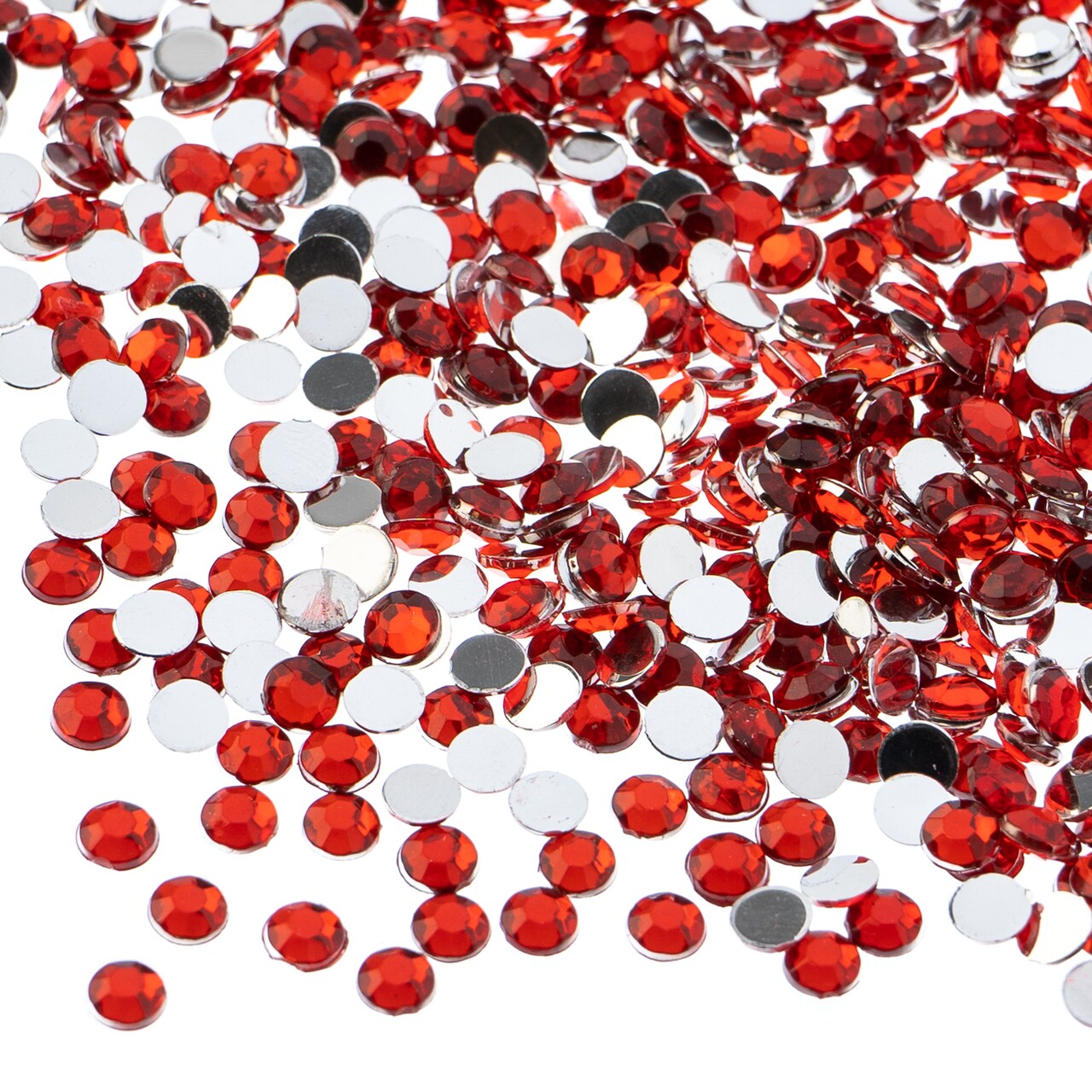 John Bead 4mm (SS16) Round Acrylic Flat Back Rhinestones, 2000pcs
